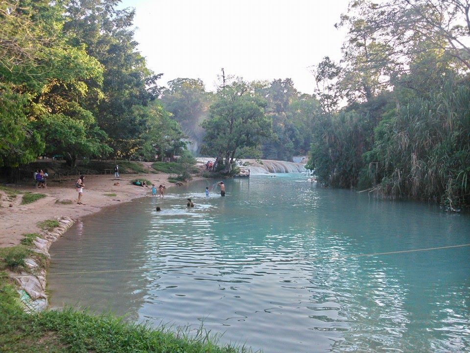 Campamento en Cascadas de Agua Azul, Chiapas Mexico