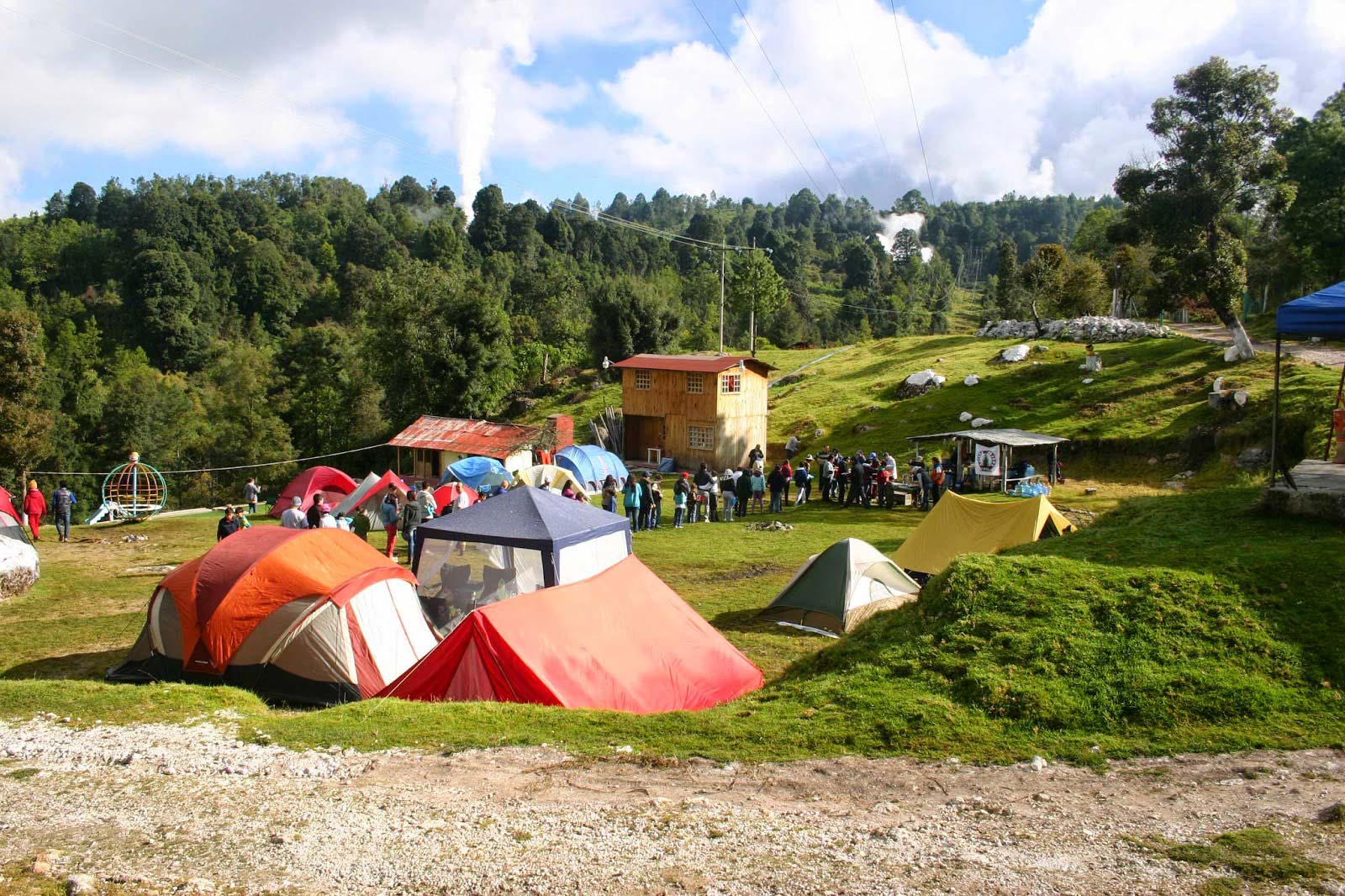 Campamento en Parque Nacional Los Azufres , Michoacan Mexico